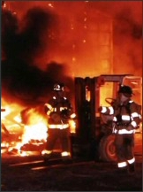 Structure fire, Harmony, photo by Harmony VFC, Sta 23