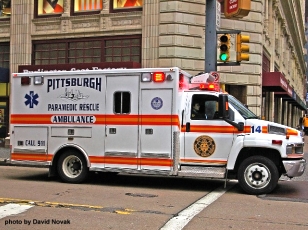 Medic 14 in downtown Pittsburgh, photo by David Novak