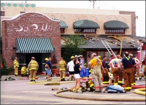 Restaurant fire, photo by Moon Run VFC, Sta 245
