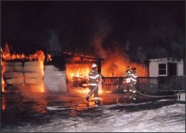 Garage Fire, photo by Big Knob VFD, Sta 26